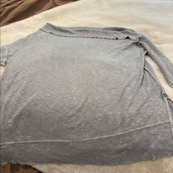 Free People Gray Long Sleeve Top - Picture 1 of 3